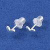 999 Sterling Silver Stud Earrings for Women EJEW-S215-30S-07-2