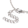 Retro Alloy Broken Half Skull Pendant Necklace for Men Women NJEW-B085-04A-3