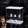 2-Tier Transparent Acrylic Minifigures Display Case ODIS-WH0043-68A-5