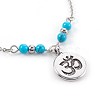 Synthetic Turquoise Charms Anklets AJEW-AN00234-02-2