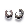 304 Stainless Steel Huggie Hoop Earrings EJEW-O087-10B-2