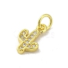 Real 18K Gold Plated Brass Pave Cubic Zirconia Pendants KK-M283-05A-G-2