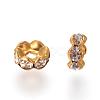 Brass Rhinestone Spacer Beads RB-A014-L5mm-01C-2