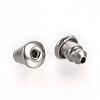 Tarnish Resistant 304 Stainless Steel Ear Nuts Findings X-STAS-R071-29-3