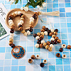 Craftdady 100Pcs 5 Style Pine Wood Beads WOOD-CD0001-17-23