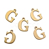 304 Stainless Steel Alphabet Charms STAS-H122-G-AB-1