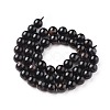 Natural Black Tourmaline Beads Strands G-F666-05-10mm-2