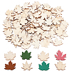 Unfinished Wood Maple Leaf Shape Cutouts DIY-WH0034-99-1