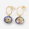 Baroque Pearl Keshi Pearl Dangle Earrings EJEW-JE02833-2