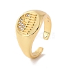 Oval Cubic Zirconia Signet Rings for Her RJEW-C017-03G-RS-3