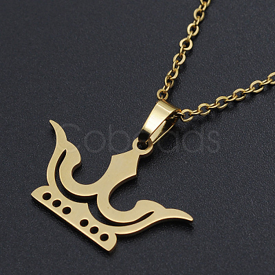 201 Stainless Steel Pendants Necklaces NJEW-S105-JN680-45-2-1