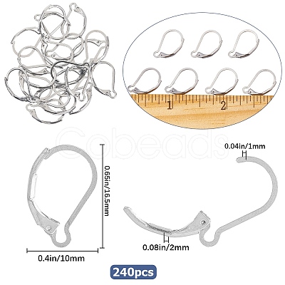 SOFPLATE 304 Stainless Steel Leverback Earring Findings STAS-SP0001-05B-1