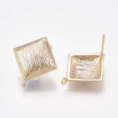 Brass Stud Earring Findings KK-T038-495G-1