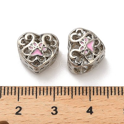 Alloy Enamel European Beads FIND-Q115-11P-02-1