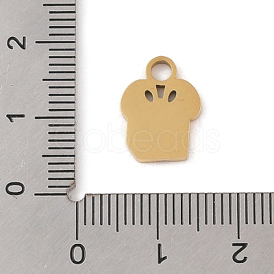 Christmas Theme Ion Plating(IP) 304 Stainless Steel Enamel Charms STAS-Z083-08G-06-1