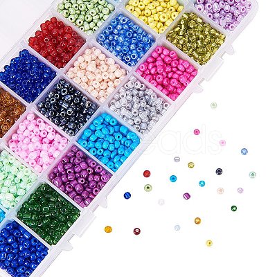 6/0 Round Glass Seed Beads Sets SEED-PH0007-02-1