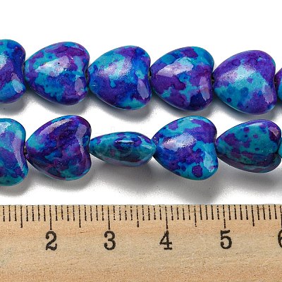 Spray Painted Synthetic Turquoise Beads Strands G-E617-B08-03-1