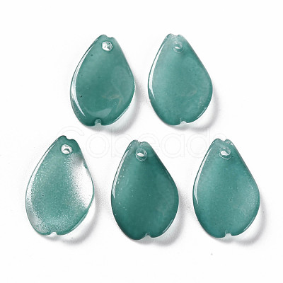 Spray Painted Glass Pendants GLAA-S190-014F-06-1