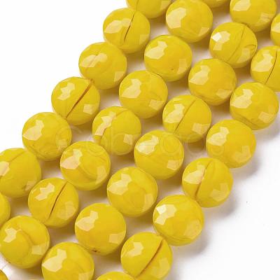 Opaque Solid Color Glass Beads Strands GLAA-N032-05L-1