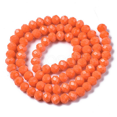 Opaque Solid Color Glass Beads Strands EGLA-A034-P6mm-D20-1