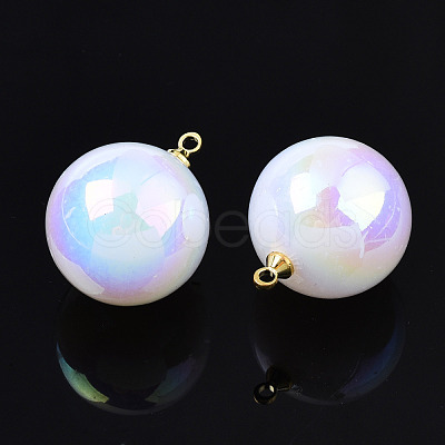 ABS Plastic Imitation Pearl Pendants PACR-T015-05-1