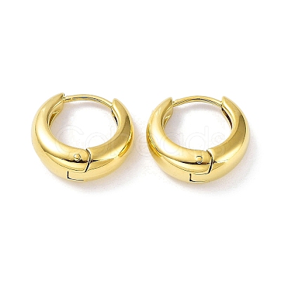 Ion Plating(IP) 304 Stainless Steel Polishing Hoop Earrings EJEW-G366-01G-1