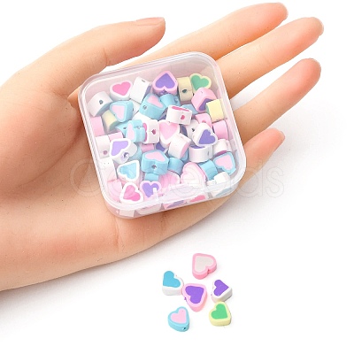 65Pcs Handmade Polymer Clay Beads CLAY-YW0001-70-1