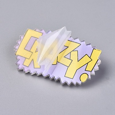 Acrylic Badges Brooch Pins JEWB-E676-26-1