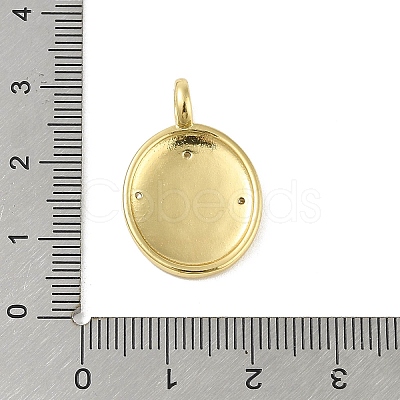 Brass Micro Pave Cubic Zirconia Pendants KK-E111-05G-1