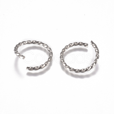 Tarnish Resistant 304 Stainless Steel Twisted Jump Rings STAS-L234-138C-1