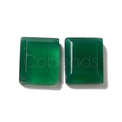 Dyed & Heated Natural Green Onyx Agate Cabochons G-G975-04B-02-1