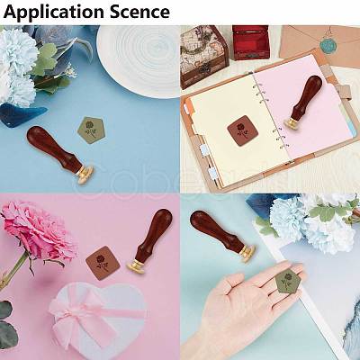 Brass Clay Seal Stamp Set DIY-WH0577-005-1