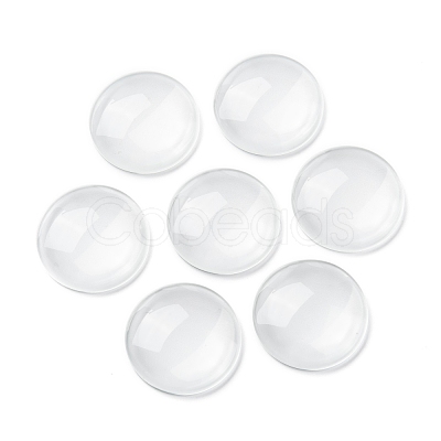 Transparent Glass Cabochons X-GGLA-R026-30mm-1