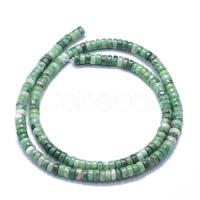 Natural Green Spot Jasper Beads Strands G-F631-A18-1