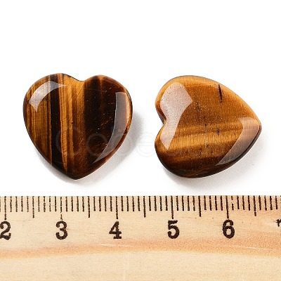 Heart Natural Tiger Eye Worry Stone G-C134-06A-13-1