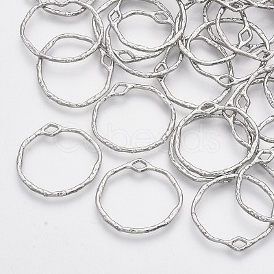 Alloy Open Back Bezel Pendants X-PALLOY-S121-82C-P-1