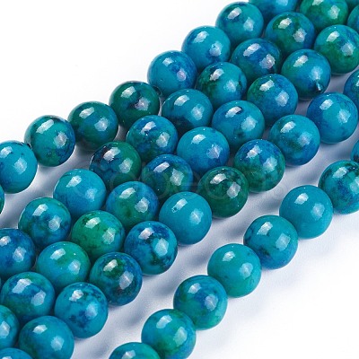 Natural Chrysocolla Beads Strands X-G-F647-02-B-1