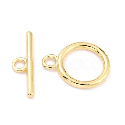 Rack Plating Brass Toggle Clasps KK-B036-12G-1