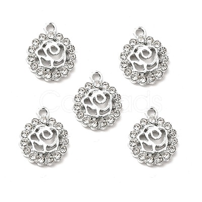 Alloy Rhinestone Pendants ALRI-C007-29P-1