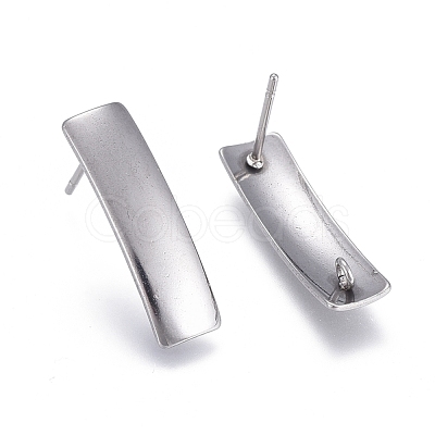 Non-Tarnish 304 Stainless Steel Stud Earring Findings X-STAS-L238-079P-1