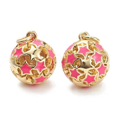 Brass Enamel Charms KK-A153-02G-H-1