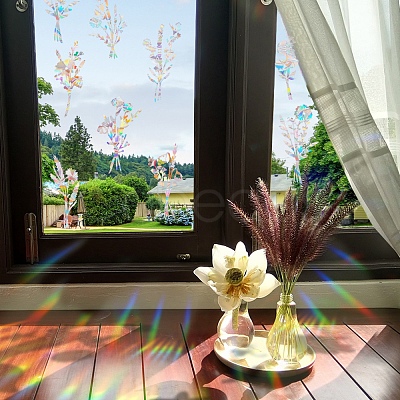 Flower Rainbow Prism Electrostatic Window Stickers PW-WG7E5CE-01-1