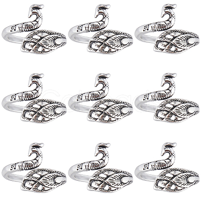 SUNNYCLUE 10Pcs Alloy Cuff Rings RJEW-SC0001-07-1