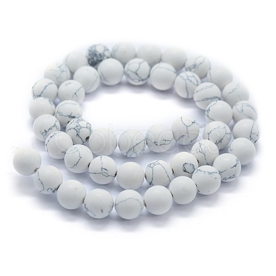 Synthetic Turquoise Beads Strands X-G-P387-02-10mm-1