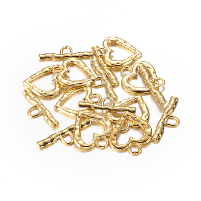 Tibetan Style Toggle Clasps X-TIBE-S002-G-LF-1