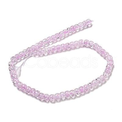 Transparent Spray Painting Crackle Glass Beads Strands GLAA-NH0001-05B-1