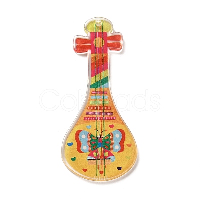 Instrument Theme Translucent Resin Big Pendants RESI-M037-03C-1