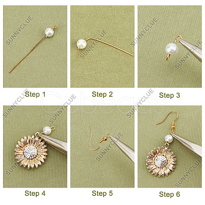 SUNNYCLUE DIY Sunflower Earring Making Kit DIY-SC0020-30-1