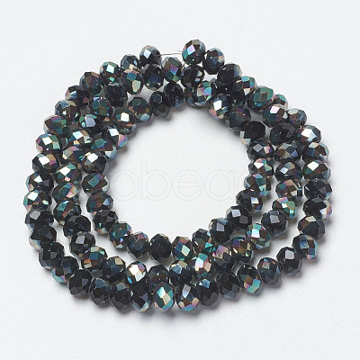Electroplate Glass Beads Strands EGLA-A034-T1mm-J12-1