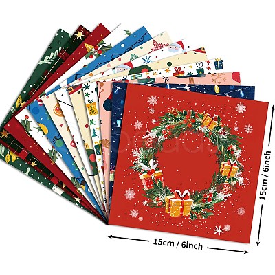 Christmas Pattern Scrapbooking Paper Pads Set STIC-C010-34C-1